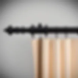 Elegant black curtain rod showcasing modern design