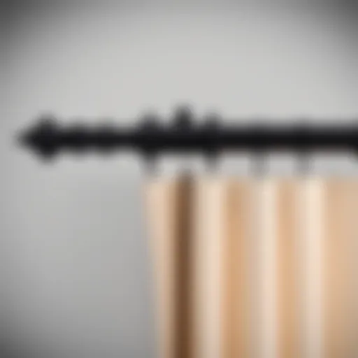 Elegant black curtain rod showcasing modern design