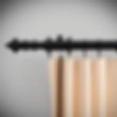 Modern Design of Black Curtain Rod Elegant black curtain rod showcasing modern design
