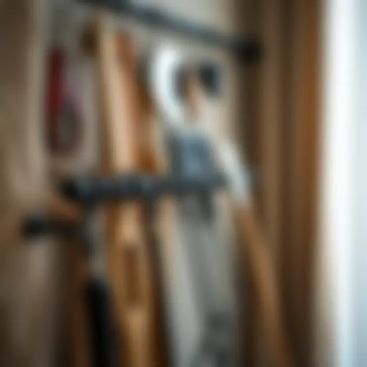 Essential Maintenance Tools for Curtain Rods Maintenance tools for curtain rods arranged neatly