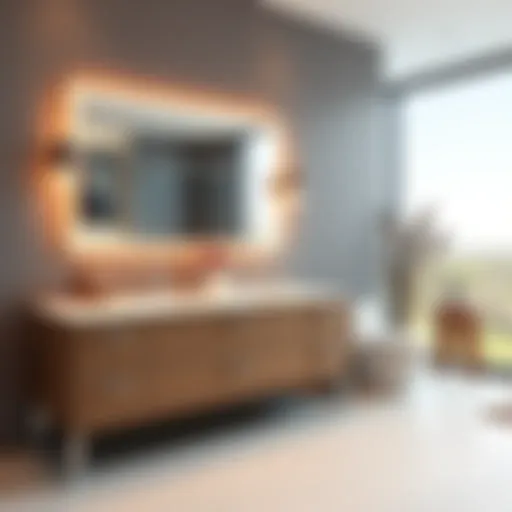 Elegant bathroom vanity showcasing modern design elements