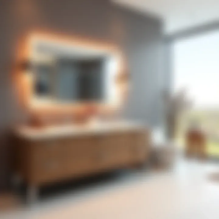 Modern Design Elements in Vanity Elegant bathroom vanity showcasing modern design elements