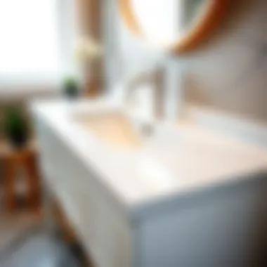 High-Quality Materials in Vanity Design Close-up of high-quality materials used in vanities