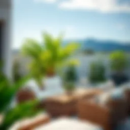 Luxurious outdoor seating featuring 35 inch cushions