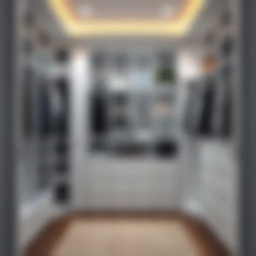 Elegant 6ft closet showcasing various organizational compartments