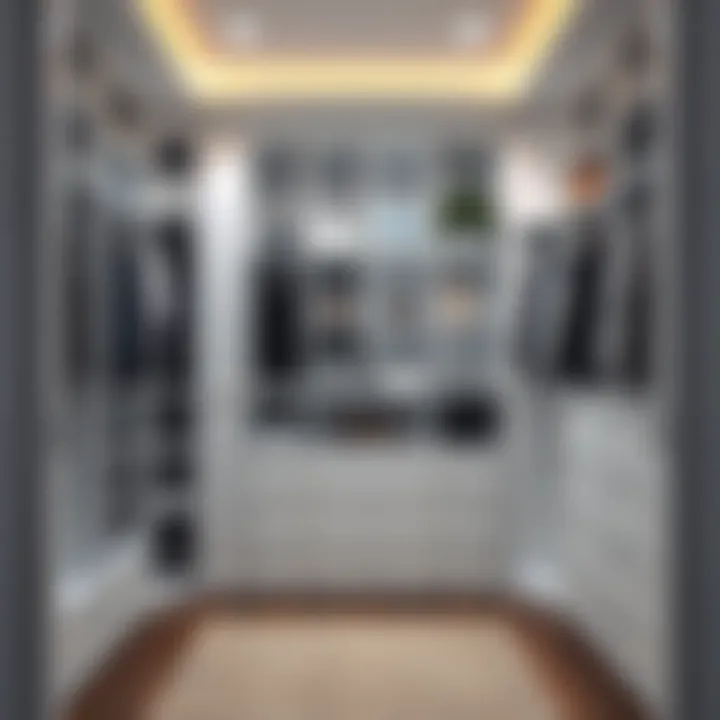 Optimized Closet Design with Unique Compartments Elegant 6ft closet showcasing various organizational compartments