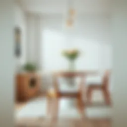 Elegant wooden dining chair in a modern dining room setting