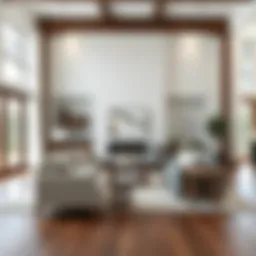 Elegant modern living room showcasing contemporary furniture.