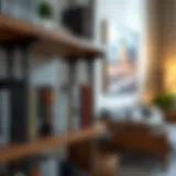 Adjustable bookshelf bracket design showcasing versatility