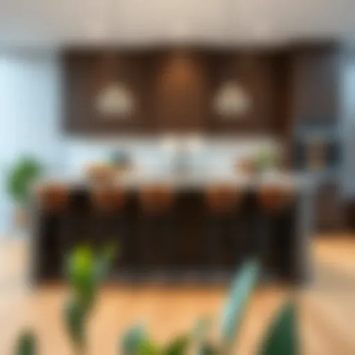 Elegant bar stools in a modern kitchen setting