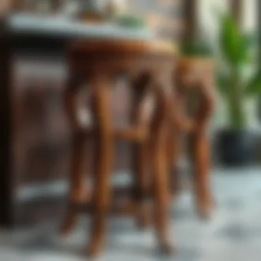 Intricate Wooden Bar Stool Designs Unique wooden bar stools with intricate designs
