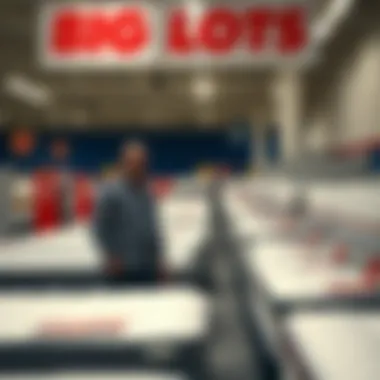 Customer Experience at Big Lots Customer browsing through twin mattresses at Big Lots