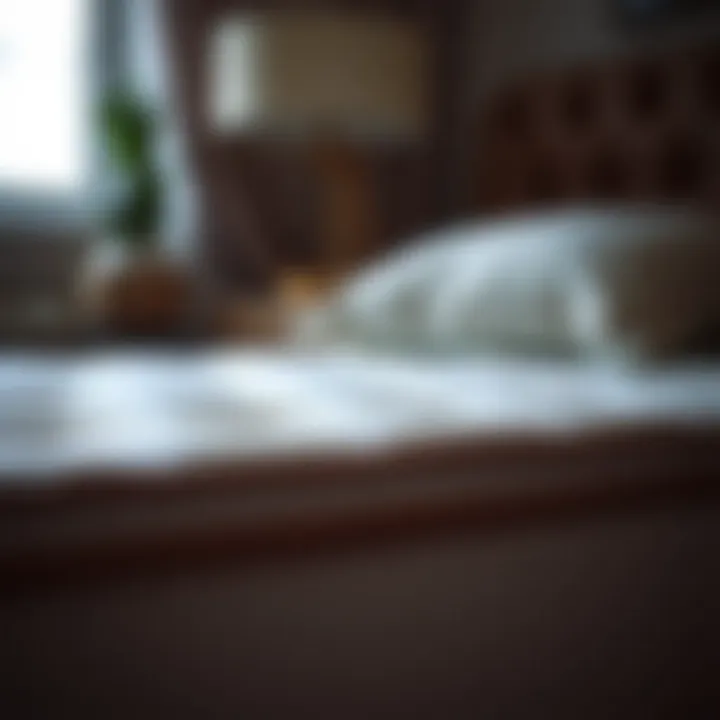 Luxurious Twin Mattress Comfort Close-up of a luxurious twin mattress with plush fabric