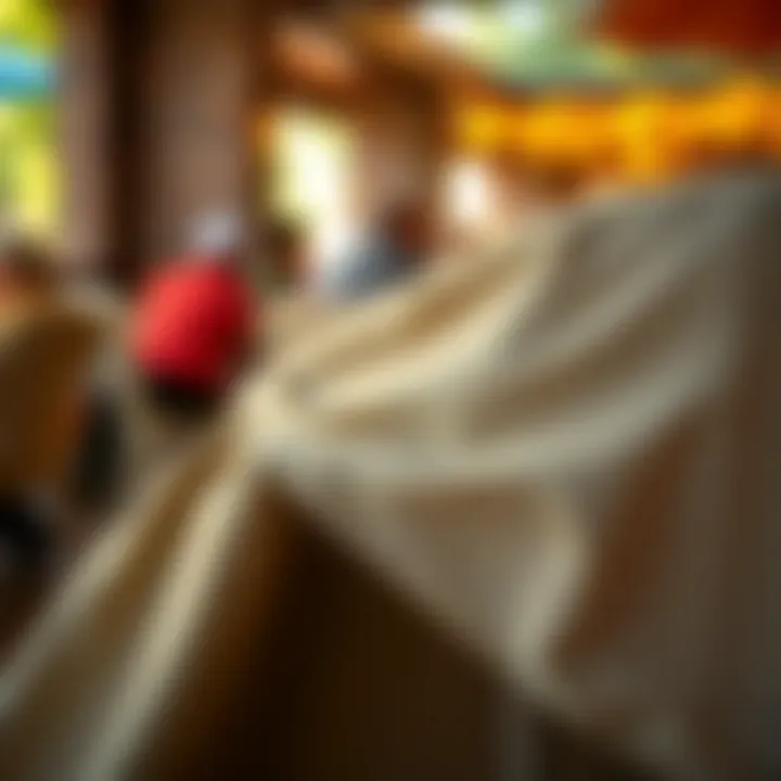 Close-Up of Durable Materials in Chair Covers Durable material close-up of outdoor chair cover
