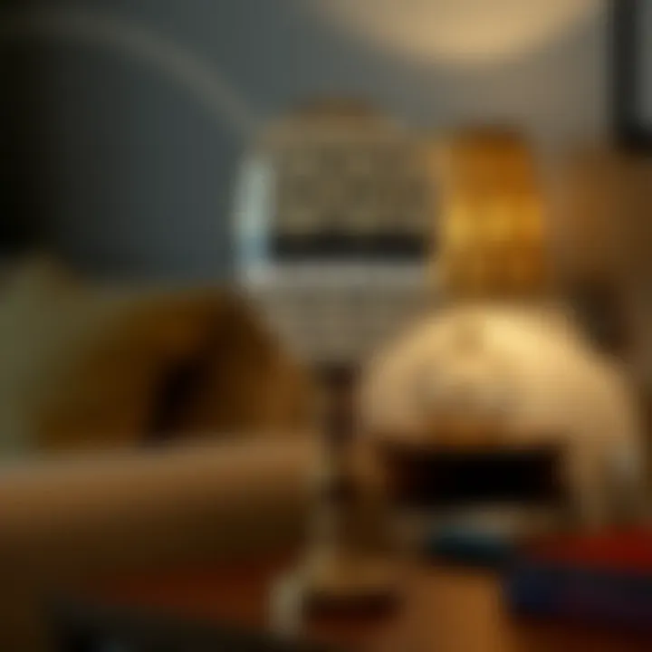 Elegant touch lamp design showcasing unique patterns