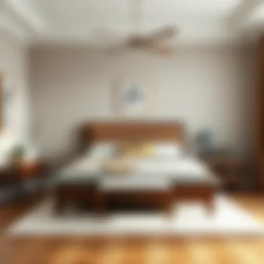 Stylish Bedroom with Brown Bed Frame Stylishly decorated bedroom featuring a brown full-size bed frame