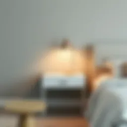 Chic minimalist bedside table with clean lines