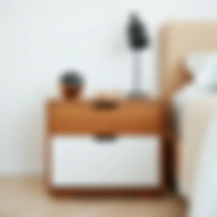 Modern bedside table with a sleek design