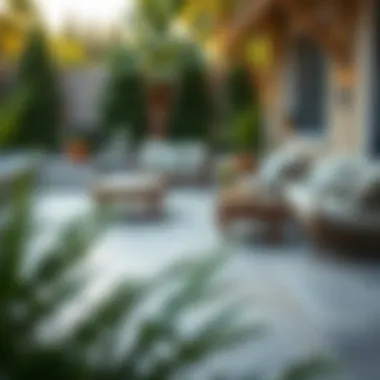 Durable Stone Tiles in Patio Durable stone tiles laid in an outdoor patio