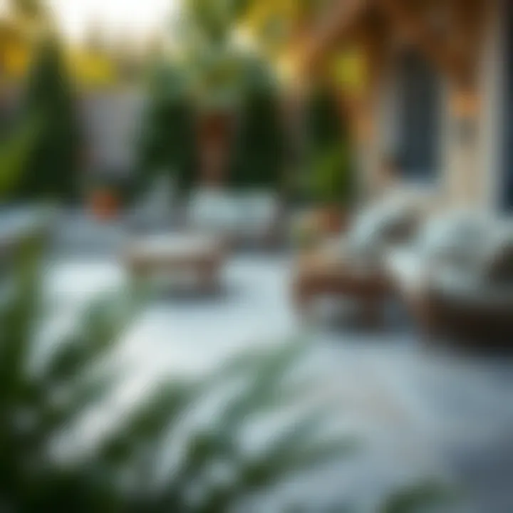 Durable Stone Tiles in Patio Durable stone tiles laid in an outdoor patio