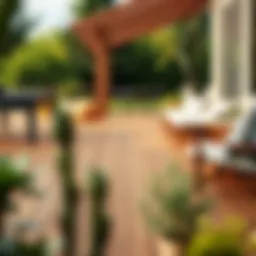 Luxurious wooden decking in a serene outdoor setting