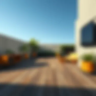 Modern Composite Flooring Composite flooring showcasing modern outdoor aesthetics