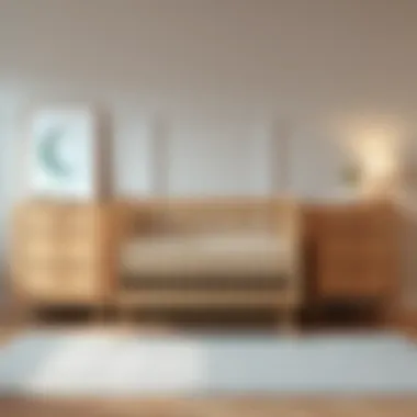 Modern Aesthetics of Light Wood Crib Sets Elegant light wood crib set showcasing modern design