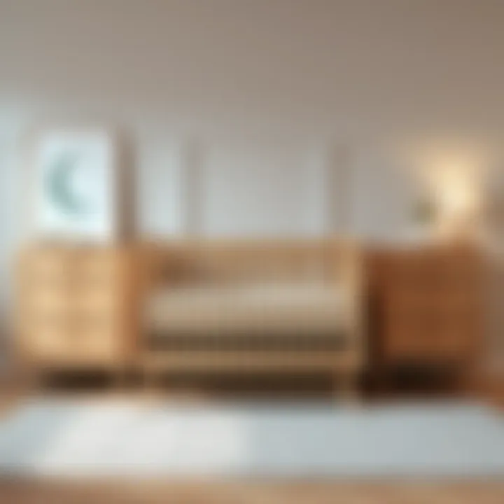 Modern Aesthetics of Light Wood Crib Sets Elegant light wood crib set showcasing modern design