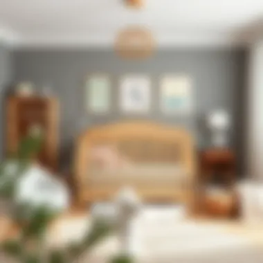 Seamless Integration into Nursery Environments Light wood crib set integrated into a stylish nursery