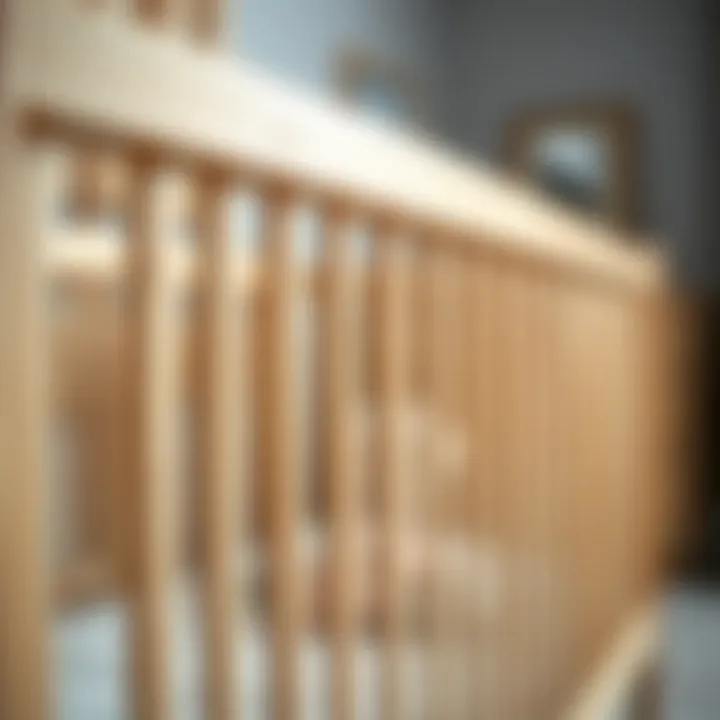 Quality Craftsmanship in Light Wood Close-up of light wood texture in nursery furniture