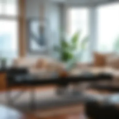 Stylish Living Space Stylish collapsible bed trays displayed in a contemporary living space