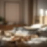 Elegant Bed Tray Design Elegant design of a collapsible bed tray in a cozy bedroom setting