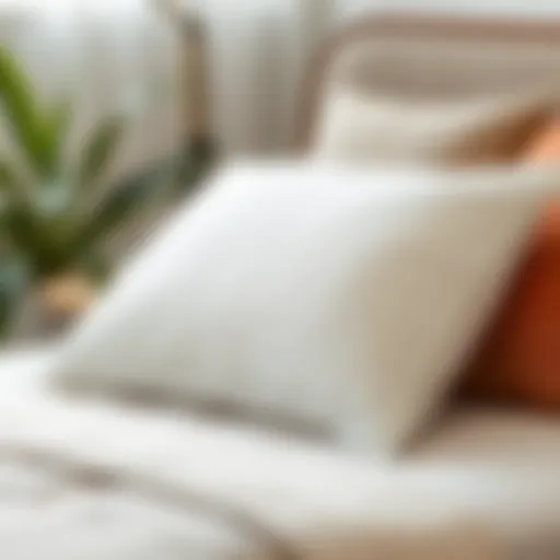 Elegant foam pillow insert showcasing its plush texture and comfort