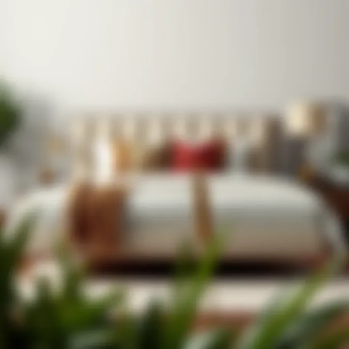 Stylish upholstered queen bed frame with decorative pillows