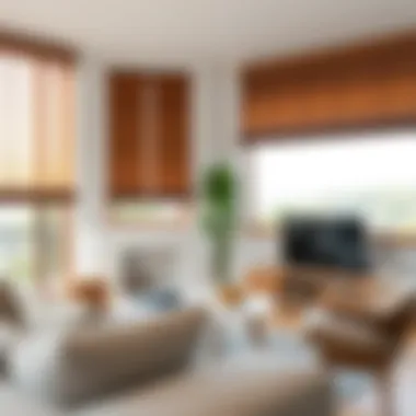 Wooden Blinds in Modern Interiors Elegant wooden blinds enhancing a stylish living room