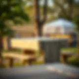Durable picnic table cover holder showcasing its robust design