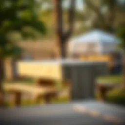 Durable picnic table cover holder showcasing its robust design