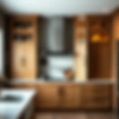 Unique Customized Kitchen Cabinet with Distinctive Doors Customized kitchen cabinet featuring unique door designs and finishes