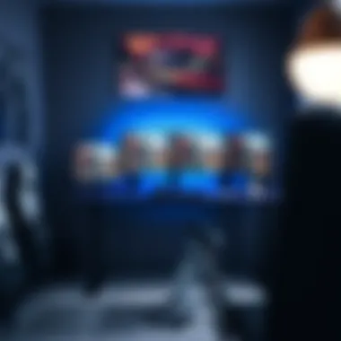 Maximizing Space: The Stylish Gaming Desk Stylish gaming desk with ample space for monitors