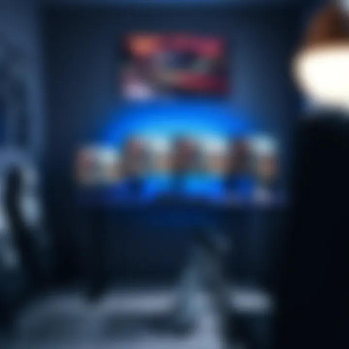 Maximizing Space: The Stylish Gaming Desk Stylish gaming desk with ample space for monitors