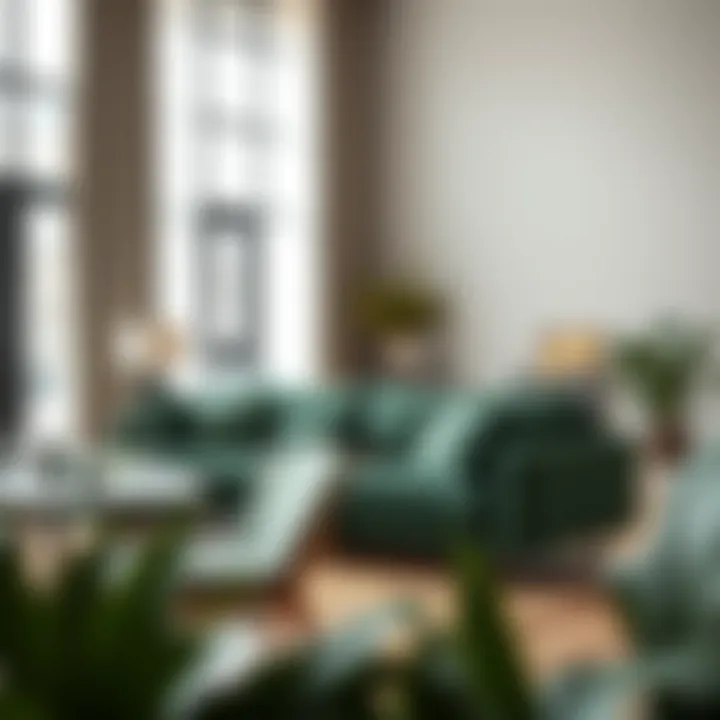 Sophisticated Design of a Dark Green Sleeper Sofa Elegant dark green sleeper sofa in a modern living room