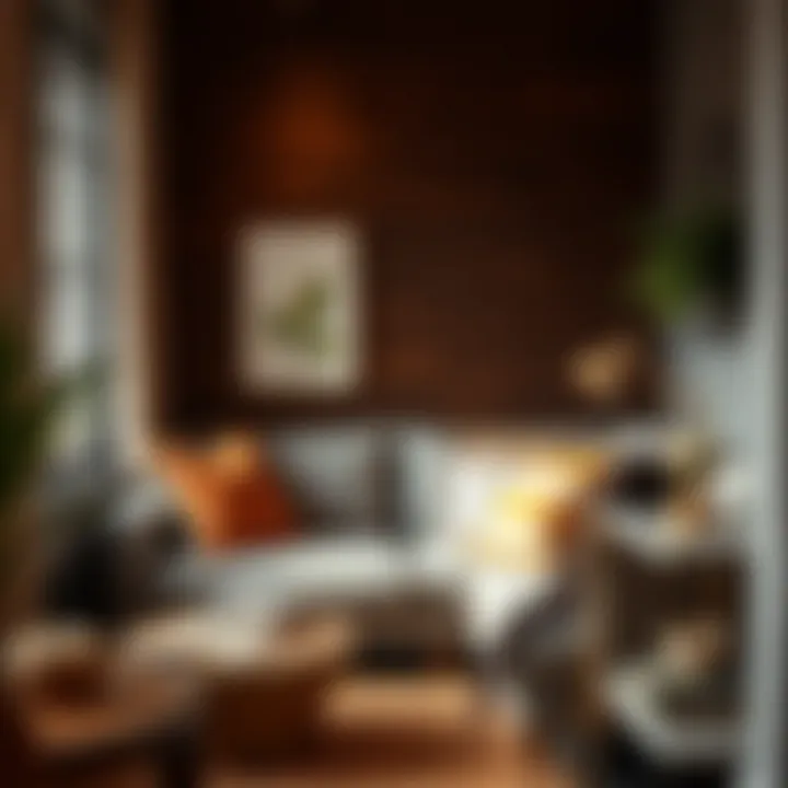 Cozy Reading Nook Featuring Grey Sofa Cozy reading nook with a grey sofa and warm textiles