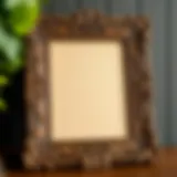 Intricate Wooden Frame Elegant wooden 5x7 picture frame with intricate carvings