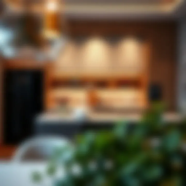 Stylish Materials in Deep Cabinet Design Interior view of a room featuring a deep cabinet with stylish materials.