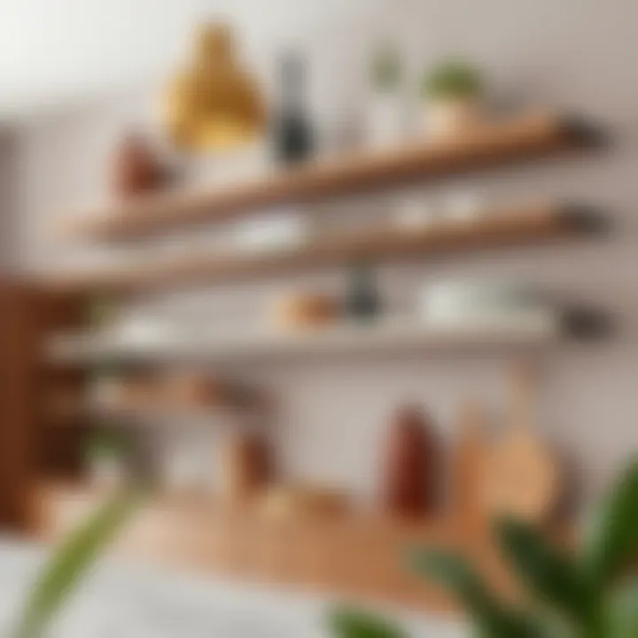 Diverse Materials for Deep Floating Shelves Variety of materials used for deep floating shelves