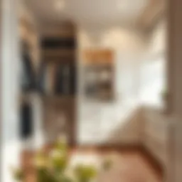 Elegant reach-in closet design showcasing optimal space usage