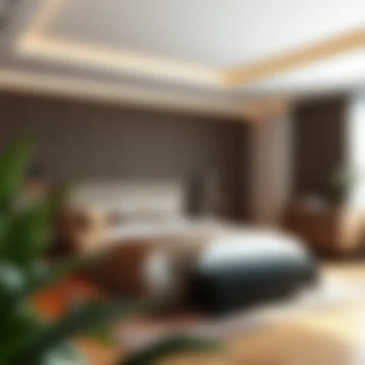 Elegant Bedroom with California King Bed Frame Elegant bedroom featuring a California king bed frame with storage