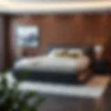 Sleek California king bed frame design with integrated storage drawers
