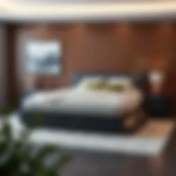 Sleek California king bed frame design with integrated storage drawers