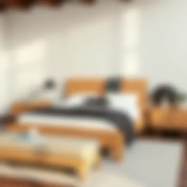 Sophisticated White Oak Bed Frame Elegant white oak bed frame in a modern bedroom